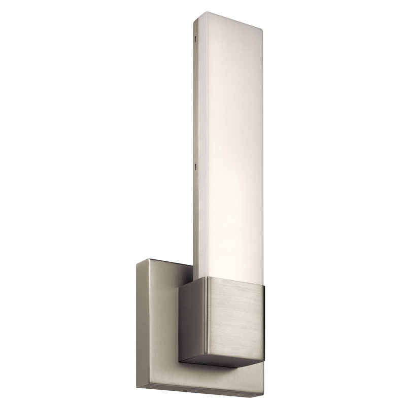 Appliquee à bras 1 lumière del Ambrosine, Nickel satiné