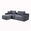 Canapé-lit avec repose-pieds mobile, aucun assemblage requis-451572800