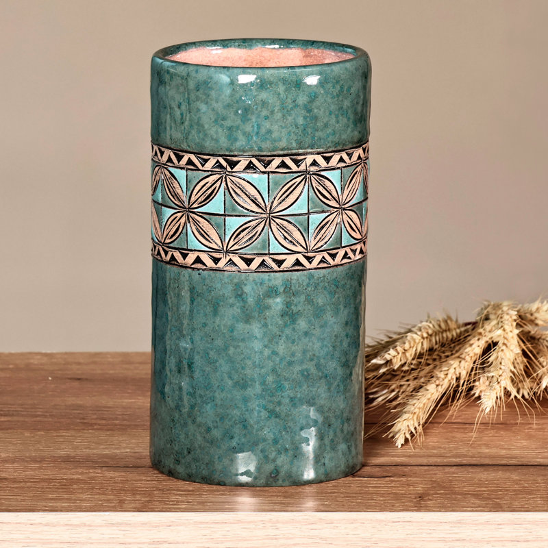 Handmade Armenian Pillar Ceramic Vase