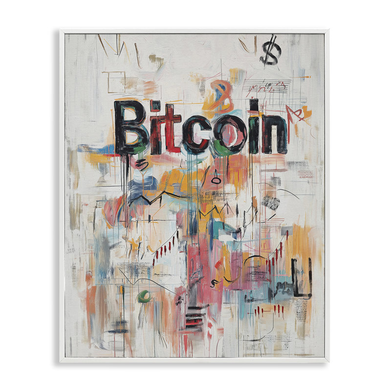 Giclée numérique abstraite encadrée par une monnaie numérique, conception par Svetlana Aleynikova, H 14 po x l 11 po