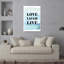 Love Laugh Live Watercolor Contemporary Wall Art Print by Martina - Wrapped Canvas Print-1380073040