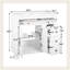 Meuble-lavabo autoportant 36 po avec rangement de style romain, base en bois massif et poignées en métal-1072988699
