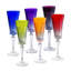 Colored Champagne Flute Glasses - Purple Toasting  Flute Glass - Set of 6 -  7 oz -Made in Europe-2115110775