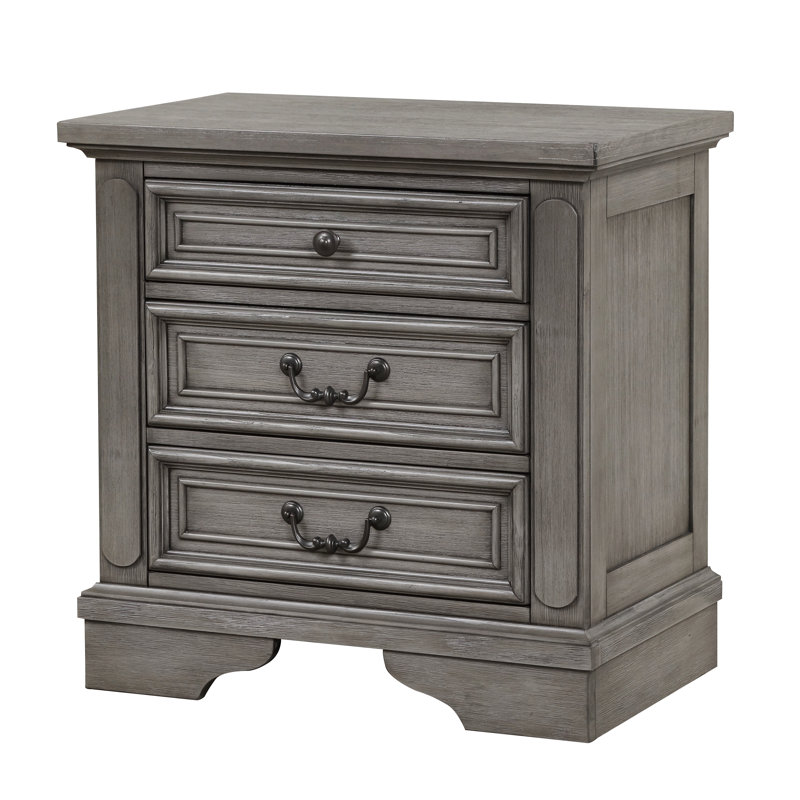 Azoriah 3 - Drawer Nightstand, Gray