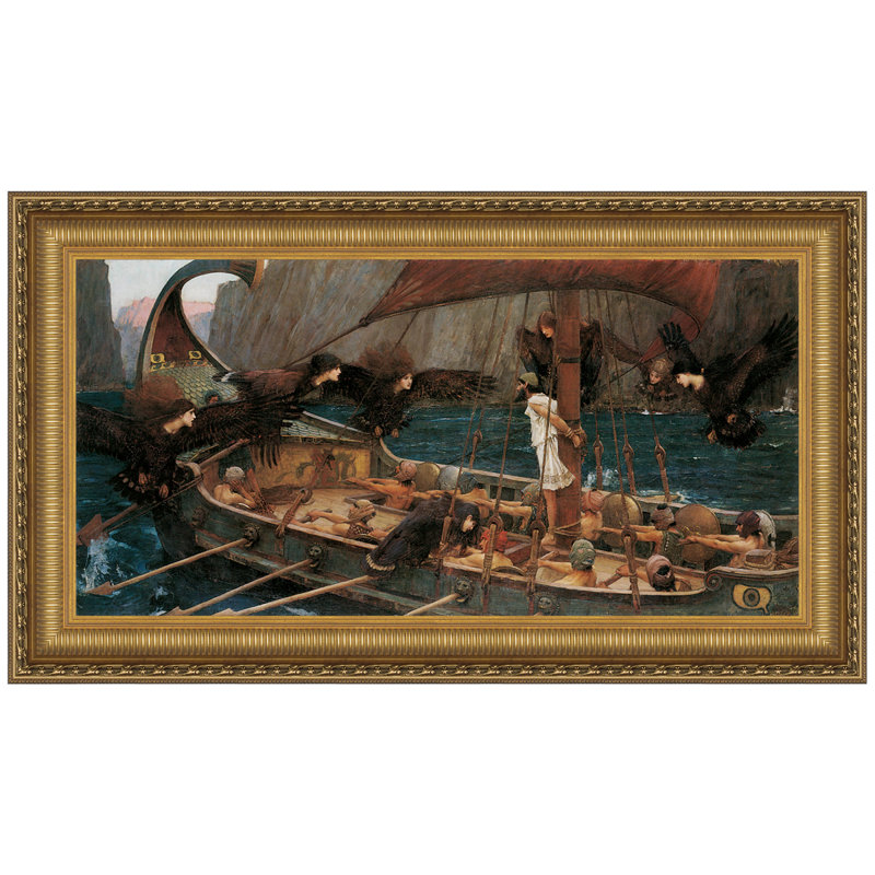 «Ulysses and the Sirens, 1891» par John William Waterhouse, reproduction sur toile, H 18,75 po x l 29,25 po x P 1,875 po