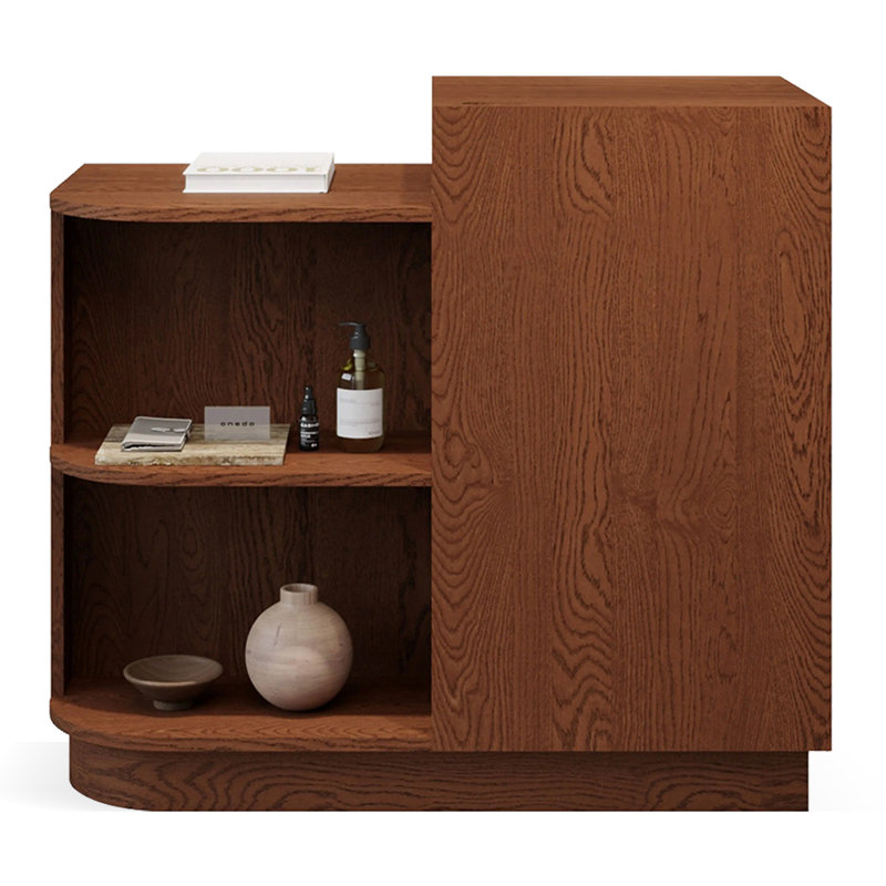 Bureau de réception rectangulaire en bois manufacturé Retro, 47.24, L 25 pi