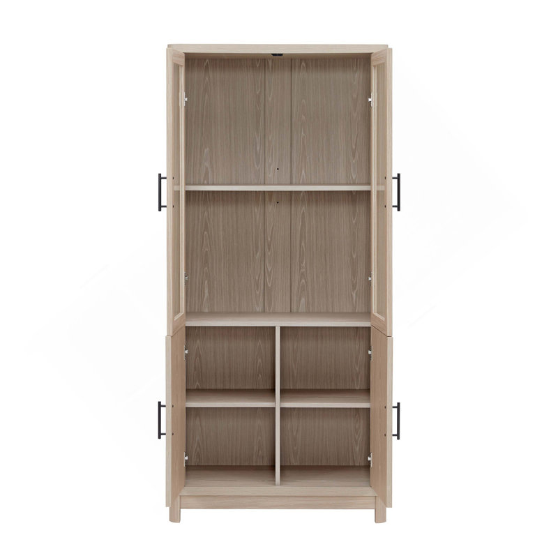 Bibliothèque Jode 31 "en chêne blanchi (6 tablettes)