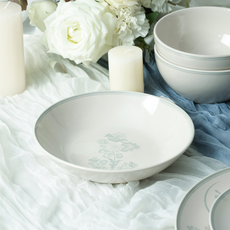 Stone Lain Opal 32-Piece Dinnerware Set Stoneware, Gray