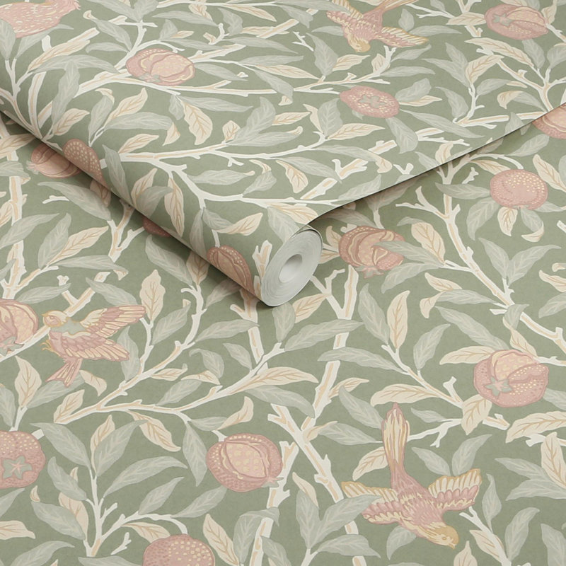 10m x 52cm Textured Matt Wallpaper Roll, Light Green 
