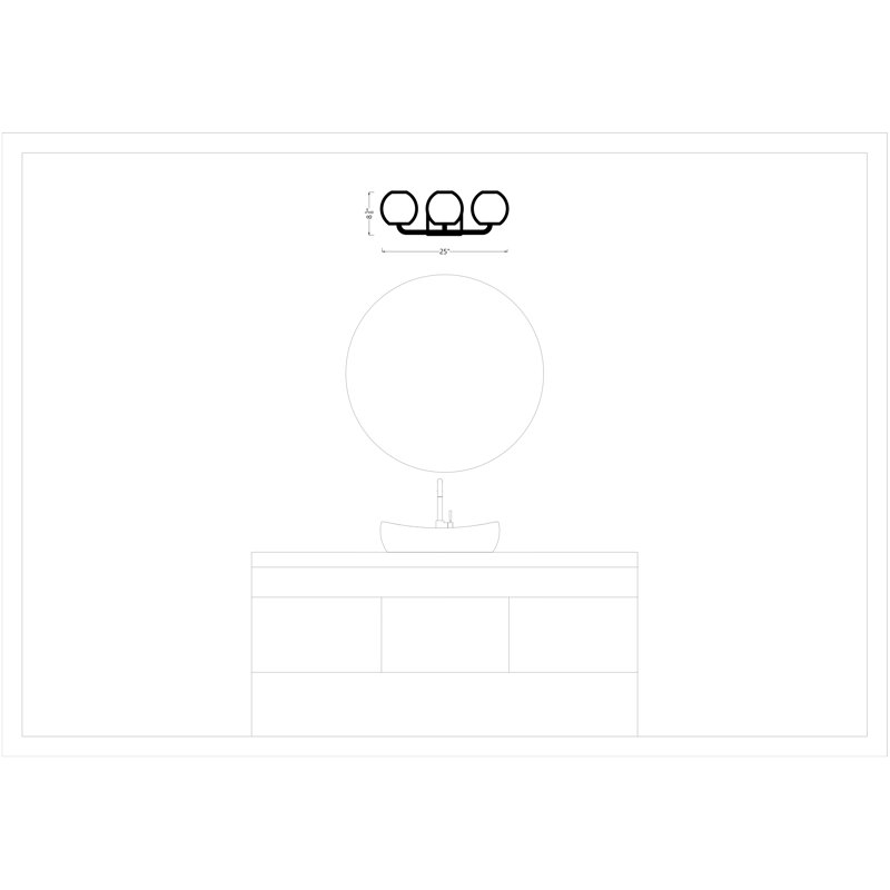 Jorund 3 - Light Dimmable Vanity Light, Chrome, No