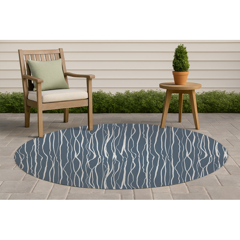 Tapis d'extérieur antidérapant Legions, Rond 5 pi