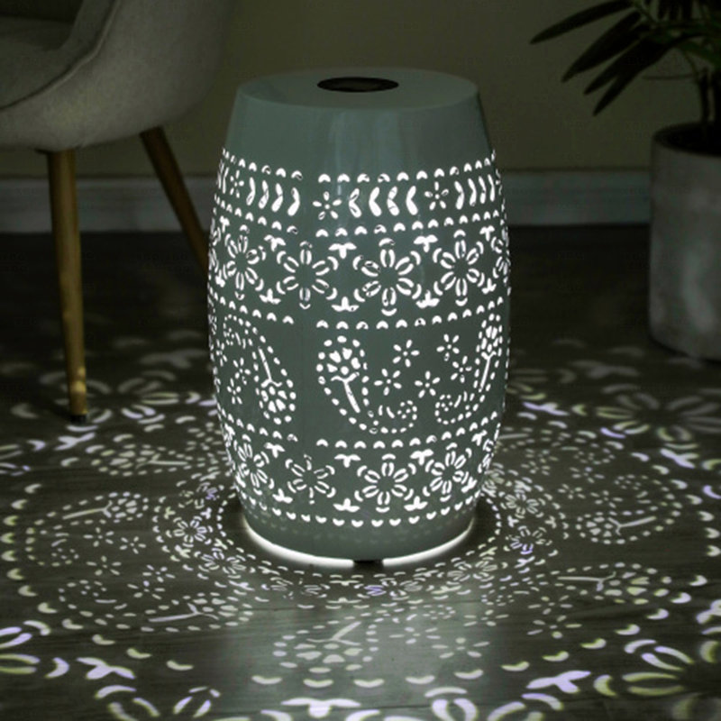 Table d'appoint solaire avec pile solaire intégrée, Blanc