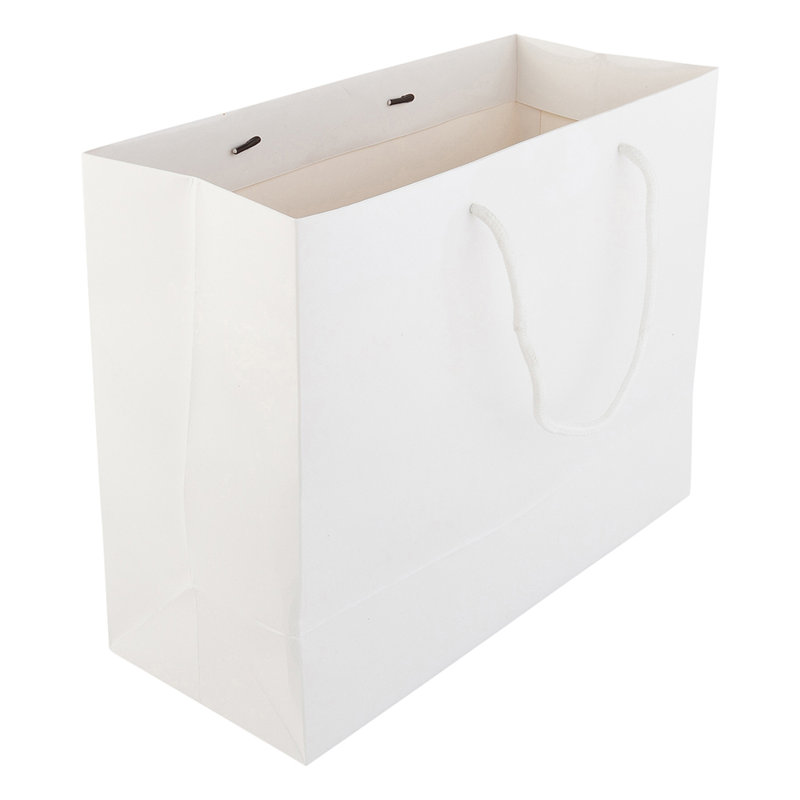 Paper Food Bag, White, 12.5" H x 5" W x 10" D