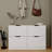 Modern Shoe Cabinet with Multiple Shelves, Matte White, 47.4 x 31.2 x 11.8 Inches | 100% Melamine Coated Particle Board, Thickness: 0.7 Inches | Wall-Mountable, Stylish Scandinavian Design for Entryway & Hallway Storage