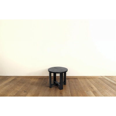 Elegant Acacia Trestle Round End Table