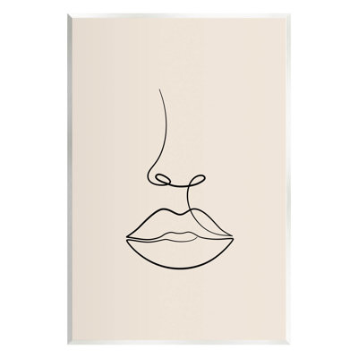 " Minimal Female Face Line Doodle " by JJ Design House LLC