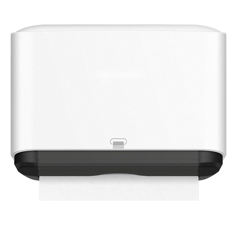 Trifold Hand Towel Dispenser For Bathroom - C Fold Paper Towel Dispenser Wall Mount With No-Hole Adhesive Installation, Compact 200 Sheets Large Capacity For Home, Apartment & RV