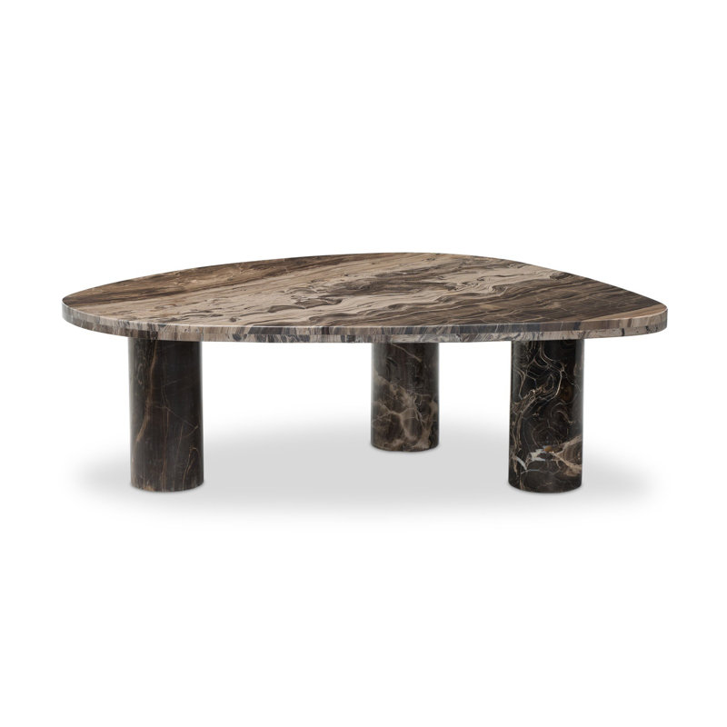 Zion Marble Coffee Table, 15" H x 30" L x 48" W