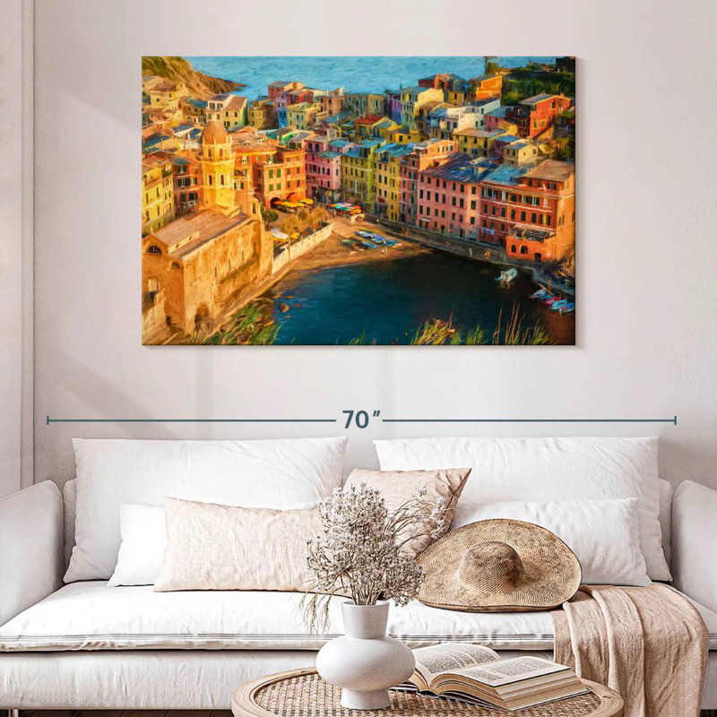 Gillard Vernazza incroyable dans les Cinque Terre, H 32 po x l 48 po