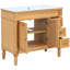 Meuble-lavabo de 36 po avec lavabo en céramique, portes à fermeture douce, tablettes réglables et armoire de rangement moderne pour les petites et moyennes salles de bain