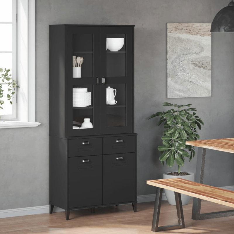 Aleemah Display Cabinet, Black