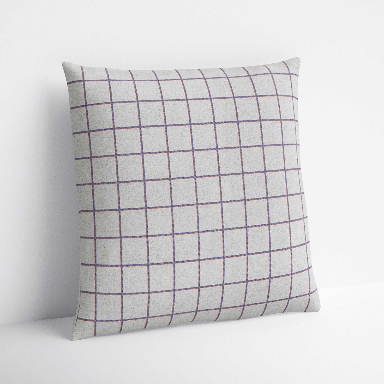 Saratoga Plaid Wool Pillow Cover, 18" x 18"