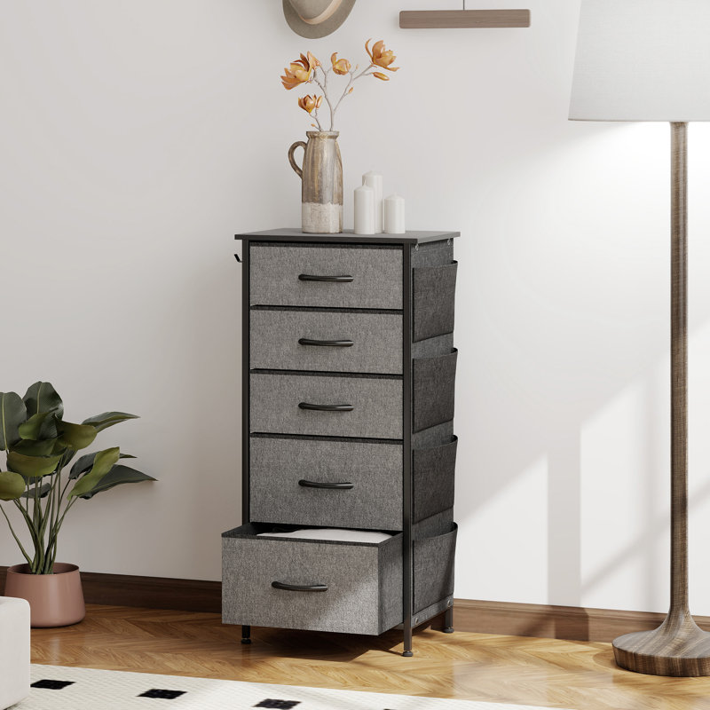 45cm W 5 - Drawer Chest of Drawers, Grey