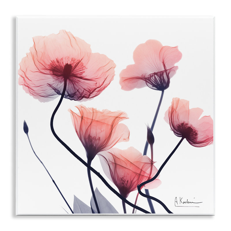 Pink Chic Simple Flowers Wall Plaque, design by Albert Koetsier