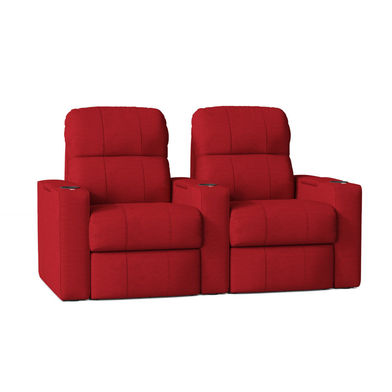 Causeuse de cinéma maison (rangée de 2), Manuel, Rouge luxueux