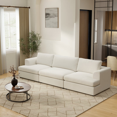 Canapé modulaire rembourré 3 pièces rembourré Boucle