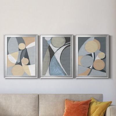 Un doux bijou géométrique II - ensemble de 3 reproductions d'art