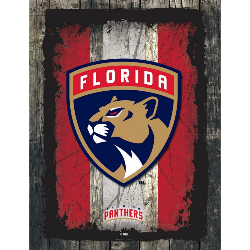 NHL Wrapped Canvas Print, Florida Panthers, 32"H x 24"W x 1"D