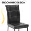 Black Pu Leather Dining Chair With Soft Cushion, High Back Upholstered Dining Chair With Metal Legs-1364813122