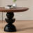 Black Brown Round Solid Wood Dining table-1237455441