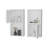 White 2 Bathroom Medicine Cabinets With Open Shelf-1075891420