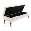 Safar Striped Ottoman Storage Bench – Upholstery Plush Velvet Shoe Bench with Black Turned Wooden Legs-520219409-521705316