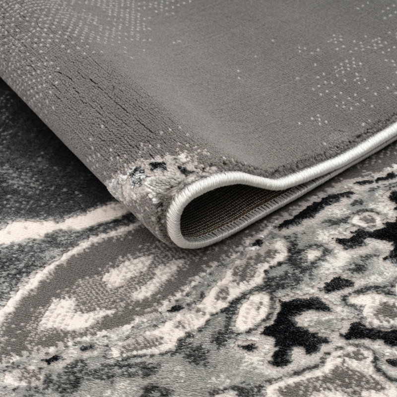 Rectangle Marble Area Rug, Grey, Rectangle 200 x 290 cm