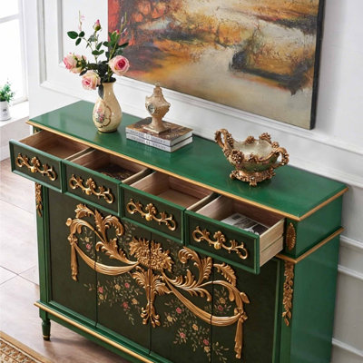 Armoire à chaussures de style européen peinte rétro