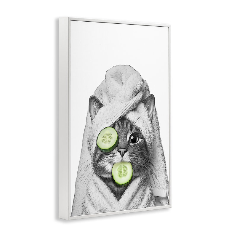 «Spa Bath Day», art giclée par Annalisa Latella, H 18 po x l 12 po, Estampe numérique encadrée blanc bord de mer