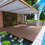 24 pièces de tuiles de terrasse pour terrasse, carreaux de sol à emboîter-114218304