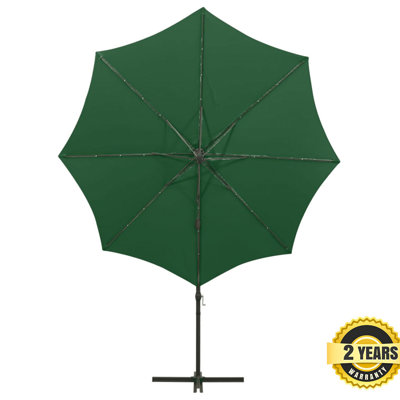 Braylen 300 cm W X 300 cm D Octagonal Lighted Tilt Cantilever Parasol with Crank Lift