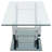 Amelia Chrome Rectangular U-Shaped Glass Top Coffee Table