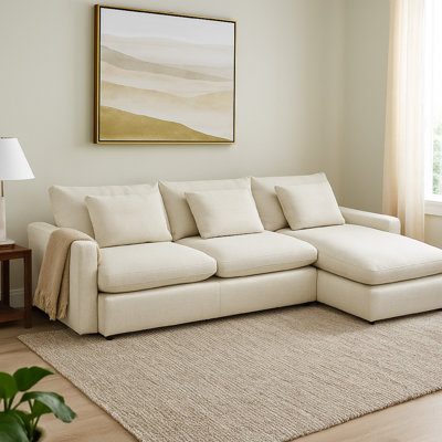 Canapé modulaire réversible 2 pièces Arcy avec 3 coussins décoratifs Arcy