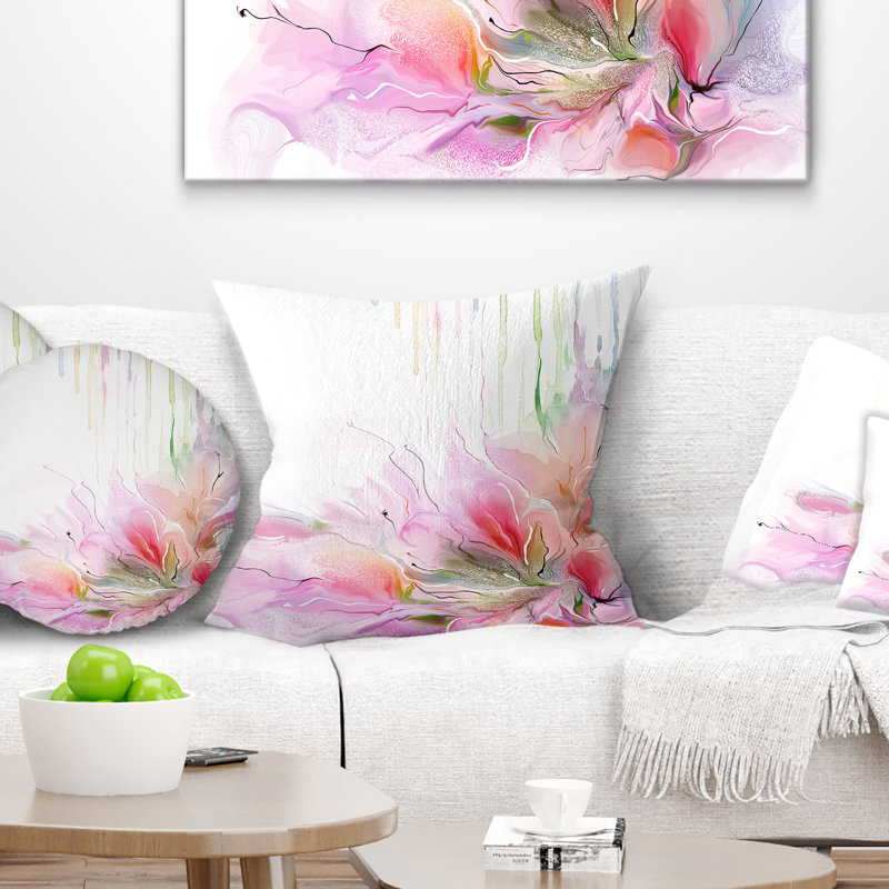 Composition florale - Coussin imprimé floral, 18 po x 18 po, Coussin décoratif