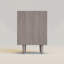 Table de chevet 2 tiroirs Mid-Century avec prises-581823637