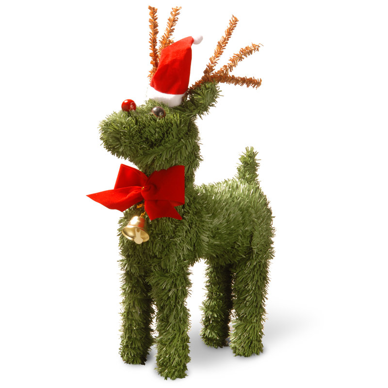 The Holiday Aisle® Evergreen Reindeer, H 12 po x l 9 po x P 3,25 po