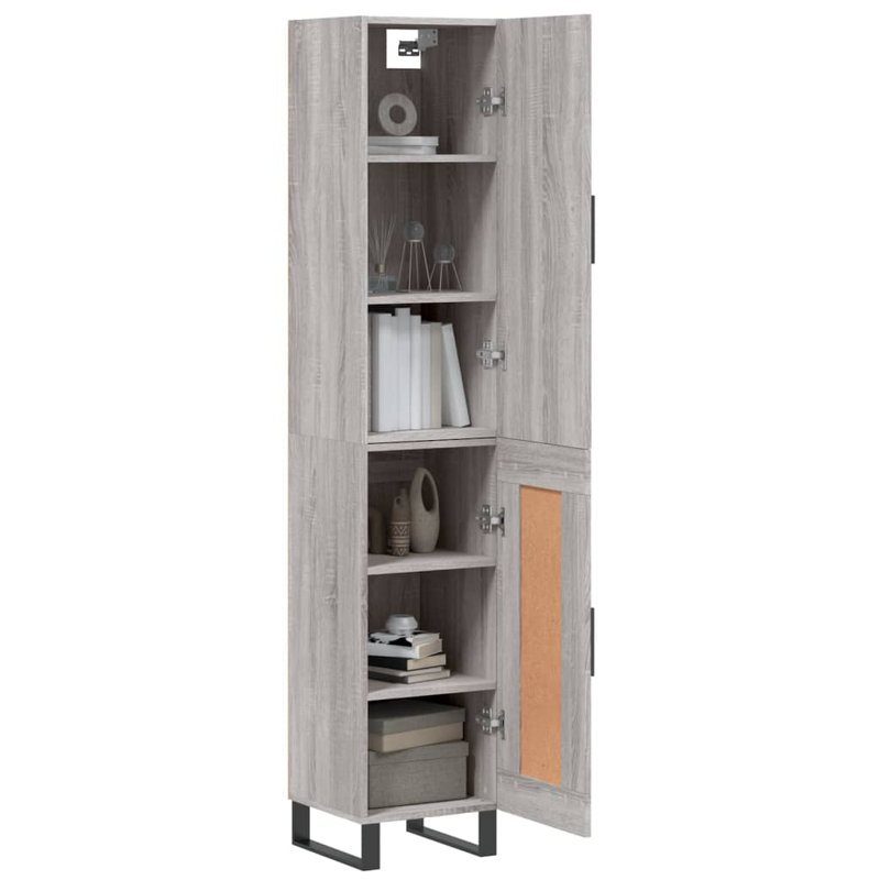 34.5cm Sideboard, Grey Sonoma