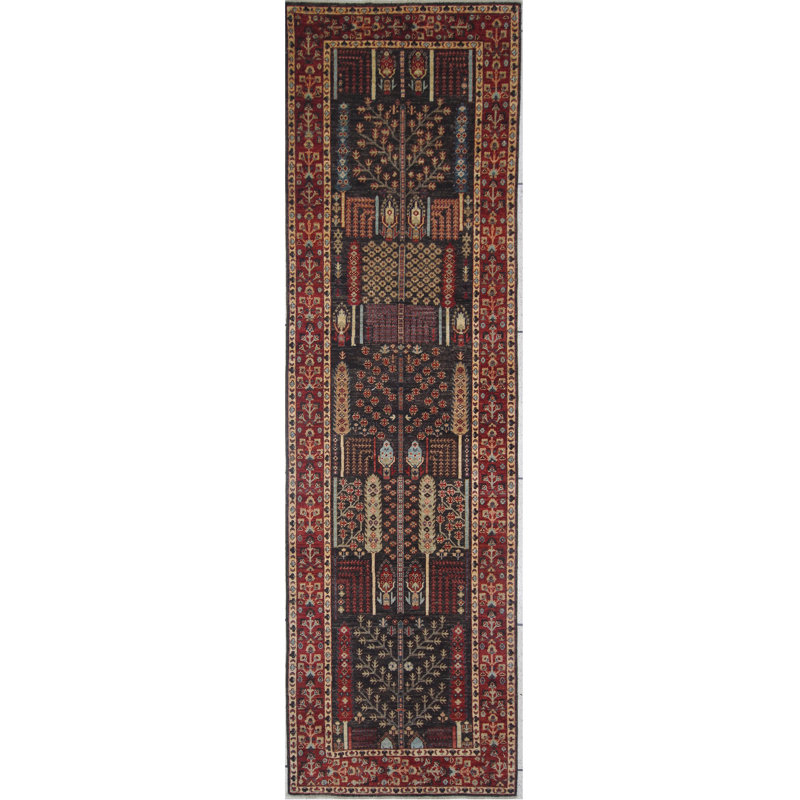 One-of-a-Kind 3'11" X 13'2" Hand Knotted Area Rug