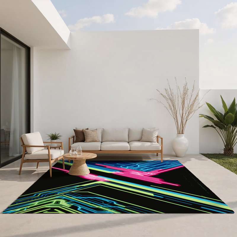 Tapis intérieur et extérieur fluorescent, Rectangulaire 2 pi x 3 pi