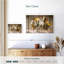 Chevaux blancs dorés sur toile-807544900